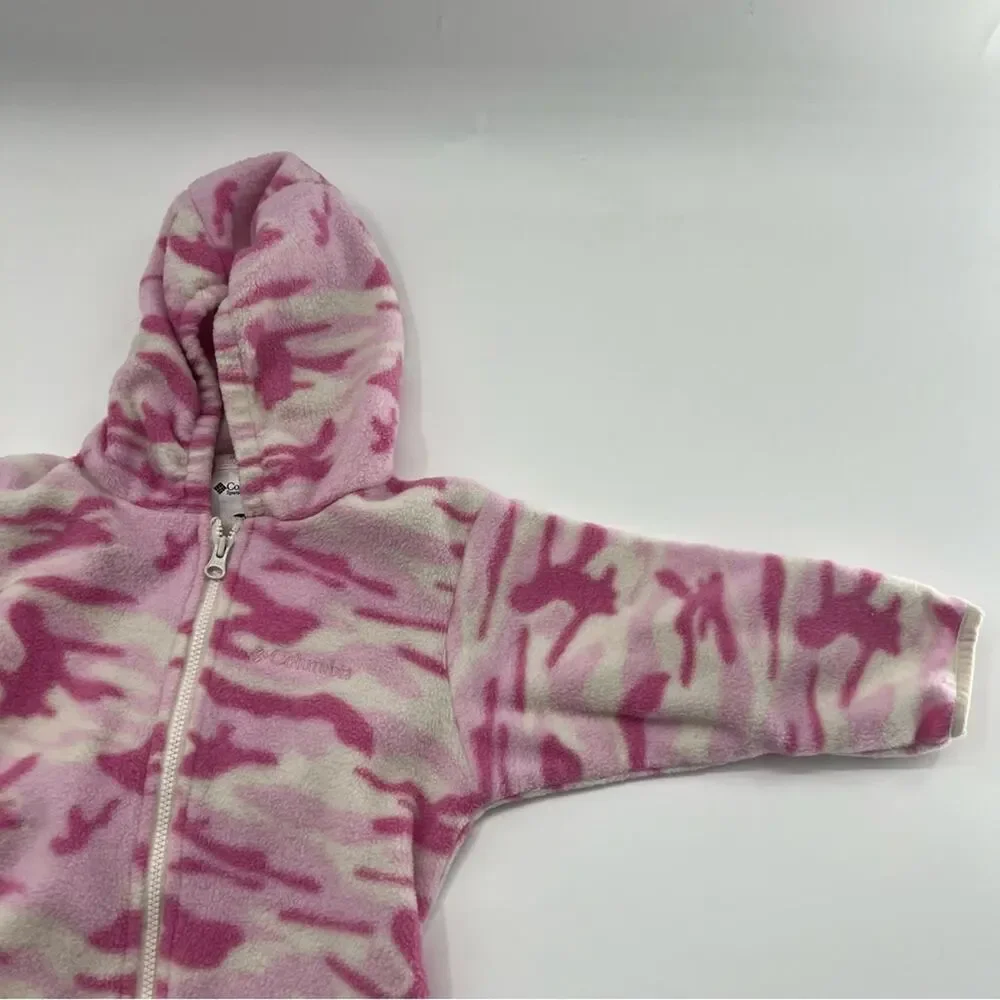 Columbia Fleece Winter Bodysuit Pink Camo Baby Girl